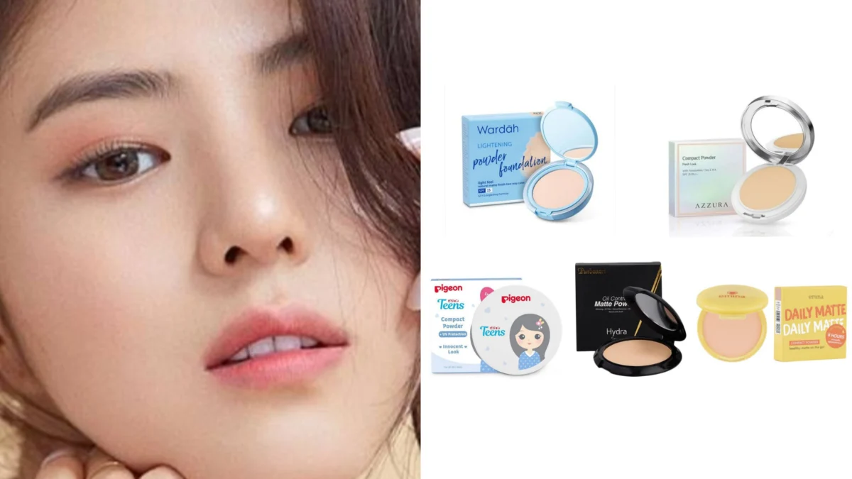 5 Merek Bedak Padat Bagus Wajah Mirip Artis Korea Tampak Lebih Muda, Tahan Lama, Cerah dan Bikin Glowing. Harga dibawah 55 Ribu Aman untuk Remaja Ada Disini!