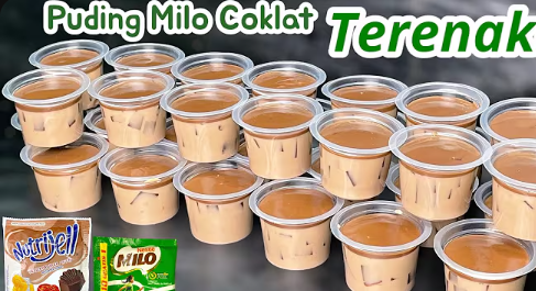 resep puding coklat milo