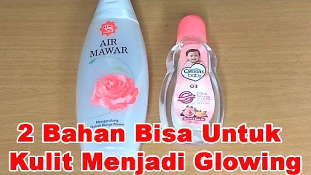 air mawar viva dan baby oil untuk wajah putih glowing