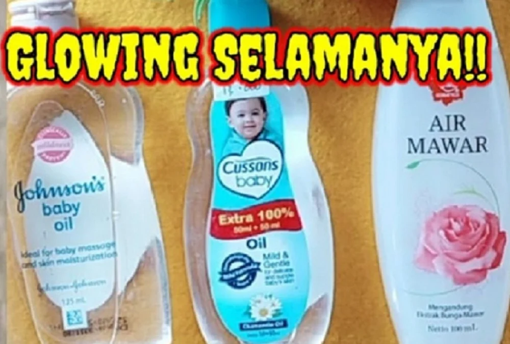 air mawar viva dan baby oil