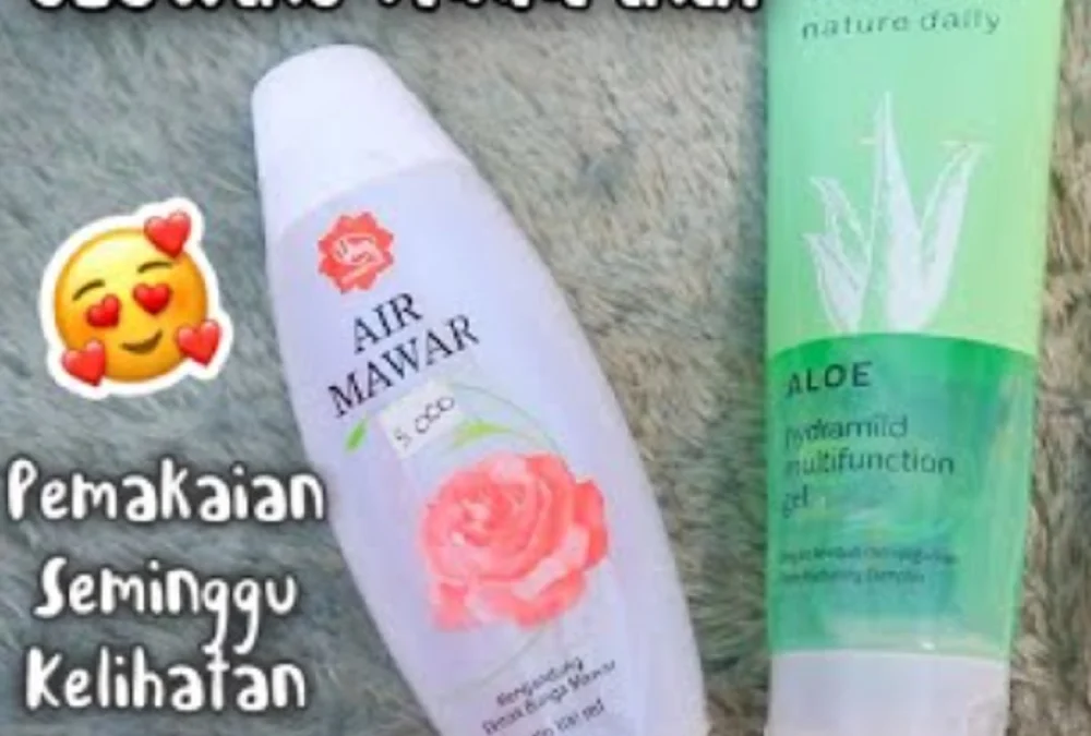 air mawar viva dan gel lidah buaya