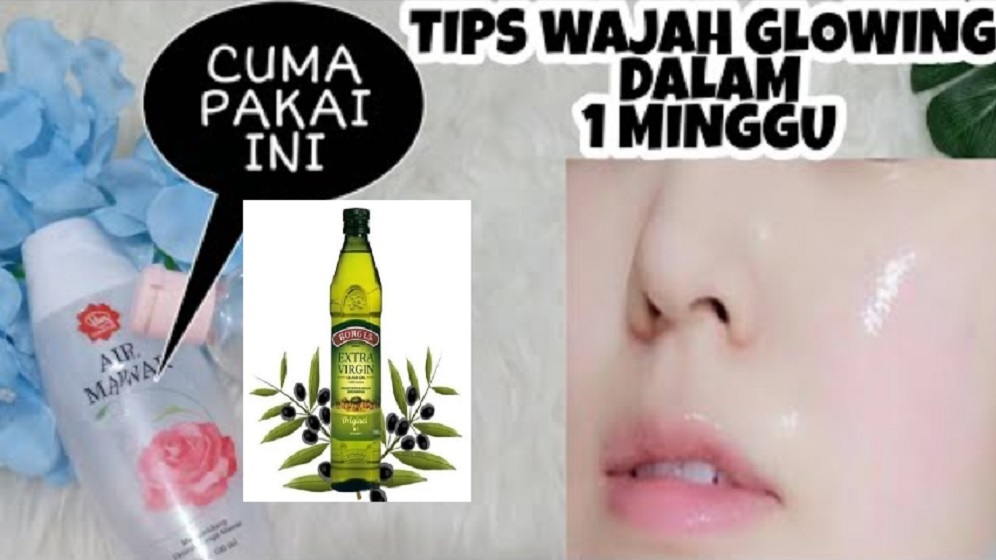 air mawar viva dan minyak zaitun untuk masker