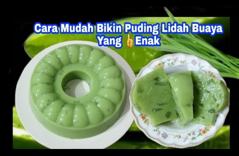 Resep puding lidah buaya.