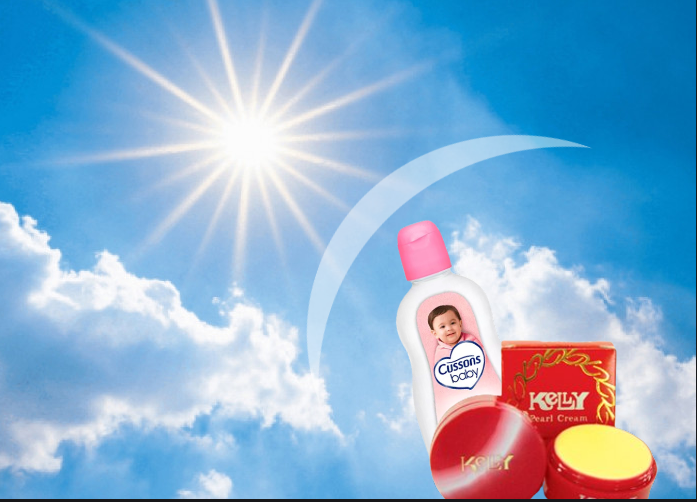 campuran baby oil dan bedak kelly