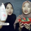 ilustrasi masker air mawar viva dan timun