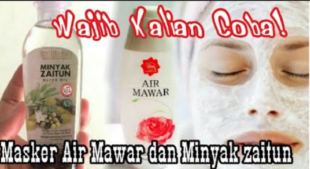 masker air mawar viva dan minyak zaitun