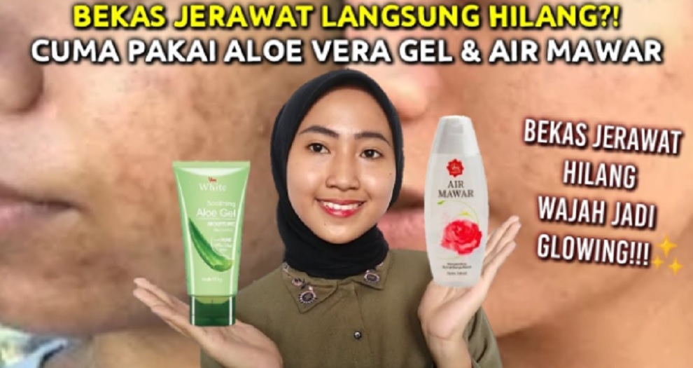 masker lidah buaya dan air mawar viva