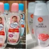 masker wajah baby oil dan air mawar viva