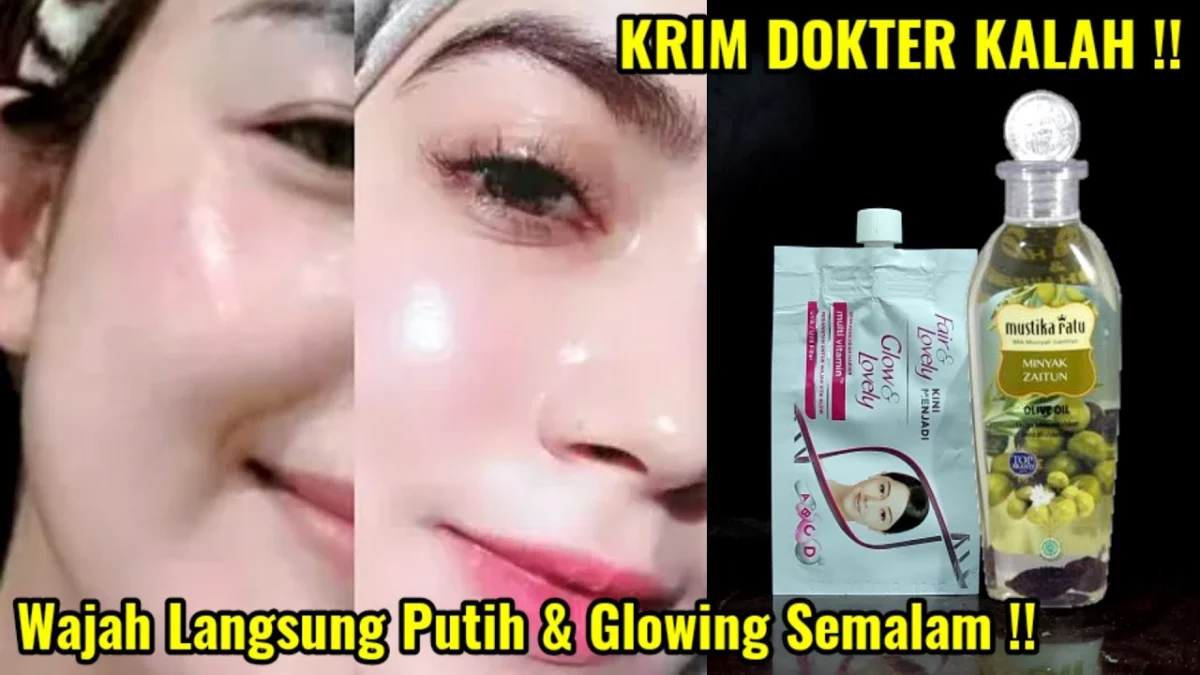 Campuran Krim fair and lovely dan minyak zaitun