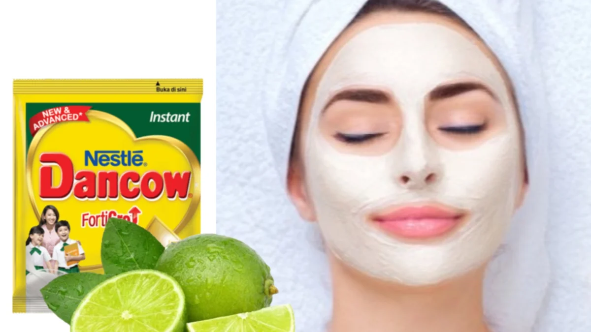 Masker susu dancow campur jeruk nipis