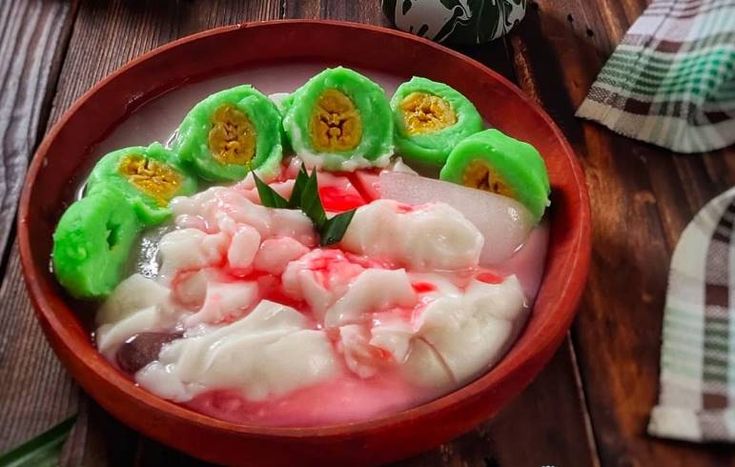 Resep es pisang ijo terenak.