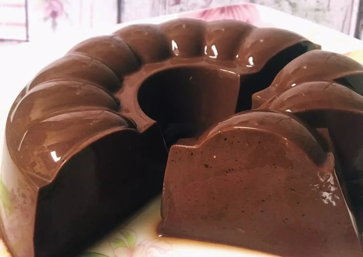 Resep puding rot tawar coklat.