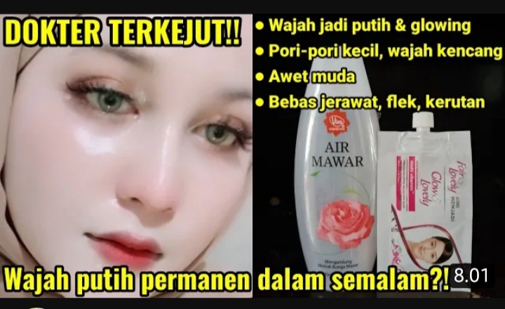 Cukup 4 Langkah Pemakaian Air Mawar Viva dan Fair and Lovely Agar Wajah Putih dan Glowing Ala Artis Korea