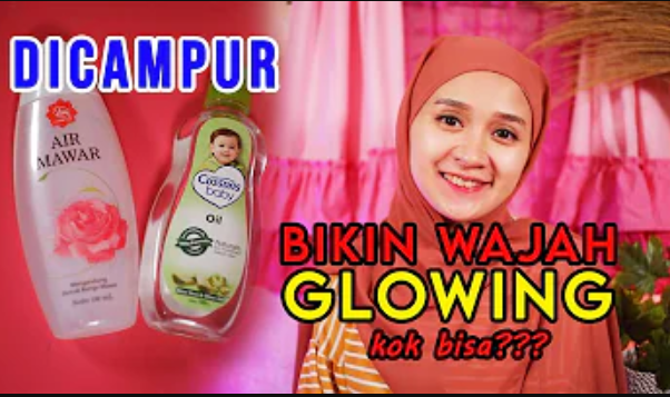 air mawar dan baby oil