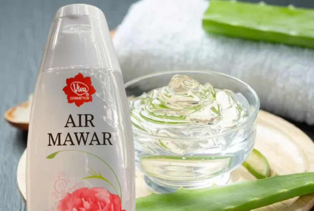 kombinasi lidah buaya dan air mawar