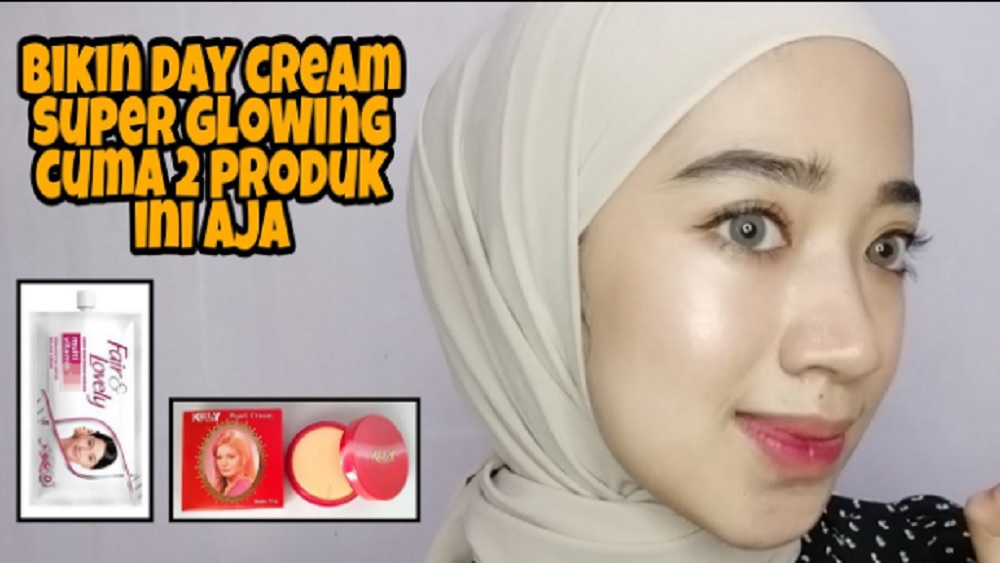 krim super glowing fair n lovely dan bedak kelly