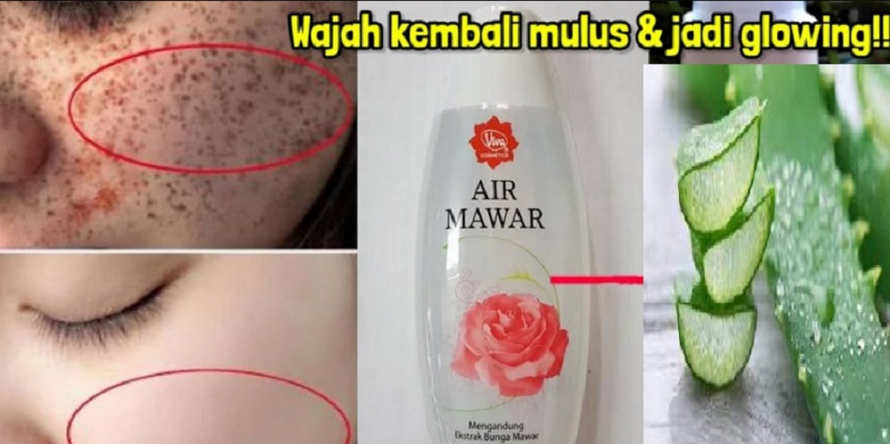 gel lidah buaya dan air mawar viva untuk wajah