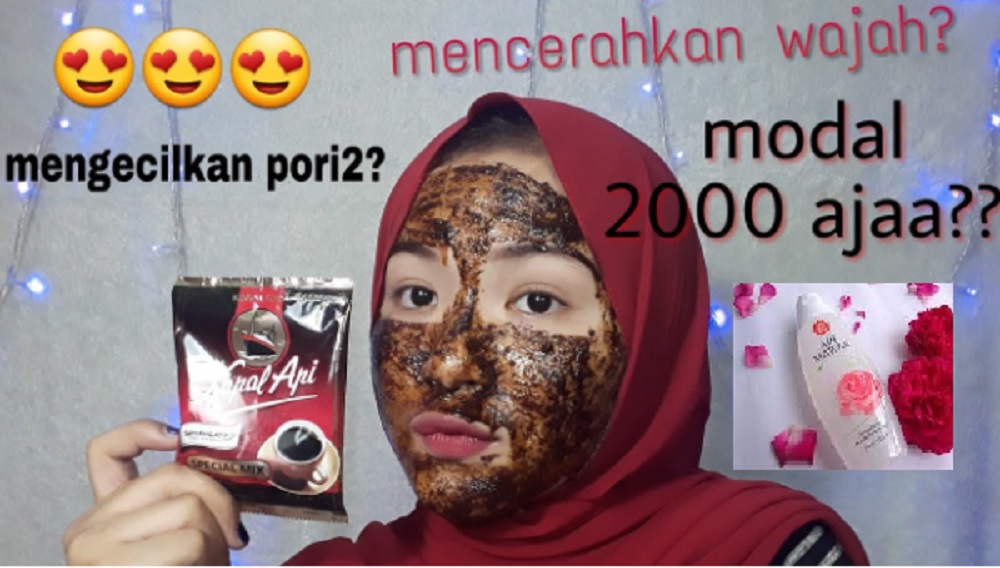 masker kopi dan air mawar viva