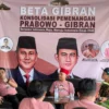 Relawan beta gibran for radar cirebon KONSOLIDASI: Bendahara Umum Relawan Beta Gibran H Aceng Sunanto (kiri) menjadi pembicara dalam acara konsolidasi pemenangan Prabowo-Gibran di Cafe Markas Bro, Dukupuntang, Kabupaten Cirebon, Kamis (16/11).