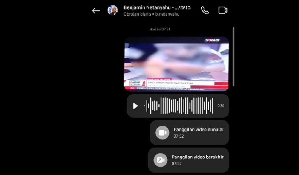 Warga Garut Nekat Voice Note PM Israel Benjamin Netanyahu