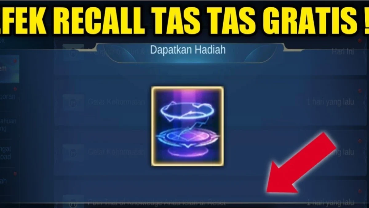 cara dapat recall tas tas gratis