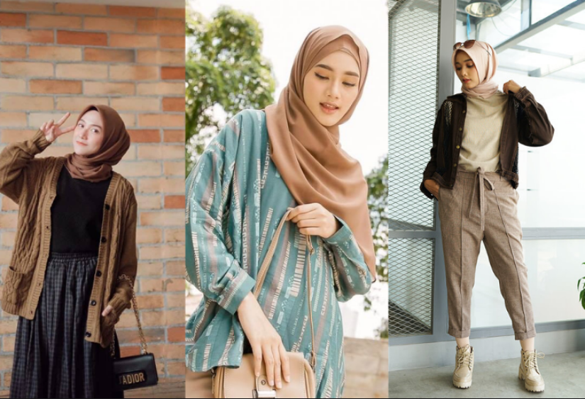 ide outfit hijab coklat