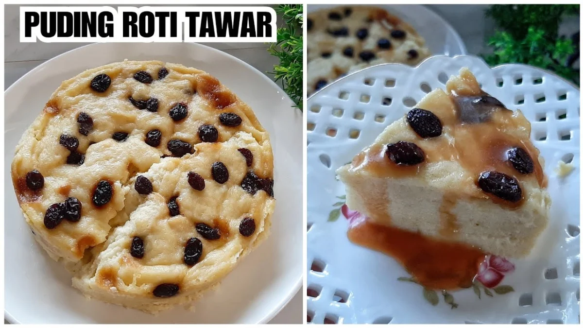 cara buat puding roti tawar