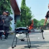 BBWS Cimancis memperkenalkan drone air seharga Rp190 juta untuk menyirami tanaman padi yang akan mati.