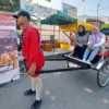 becak jepang di wihara welas asih