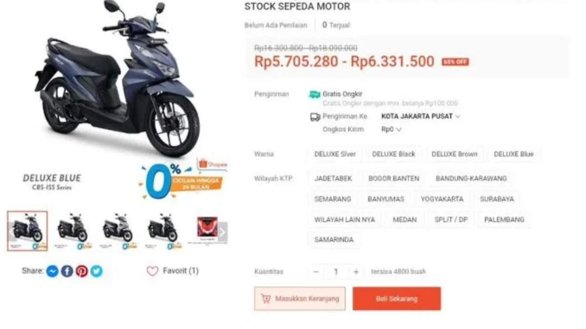 yang harus diperhatikan saat membeli motor di shopee