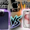 perbandingan iphone 14 pro max dan iphone 15 plus