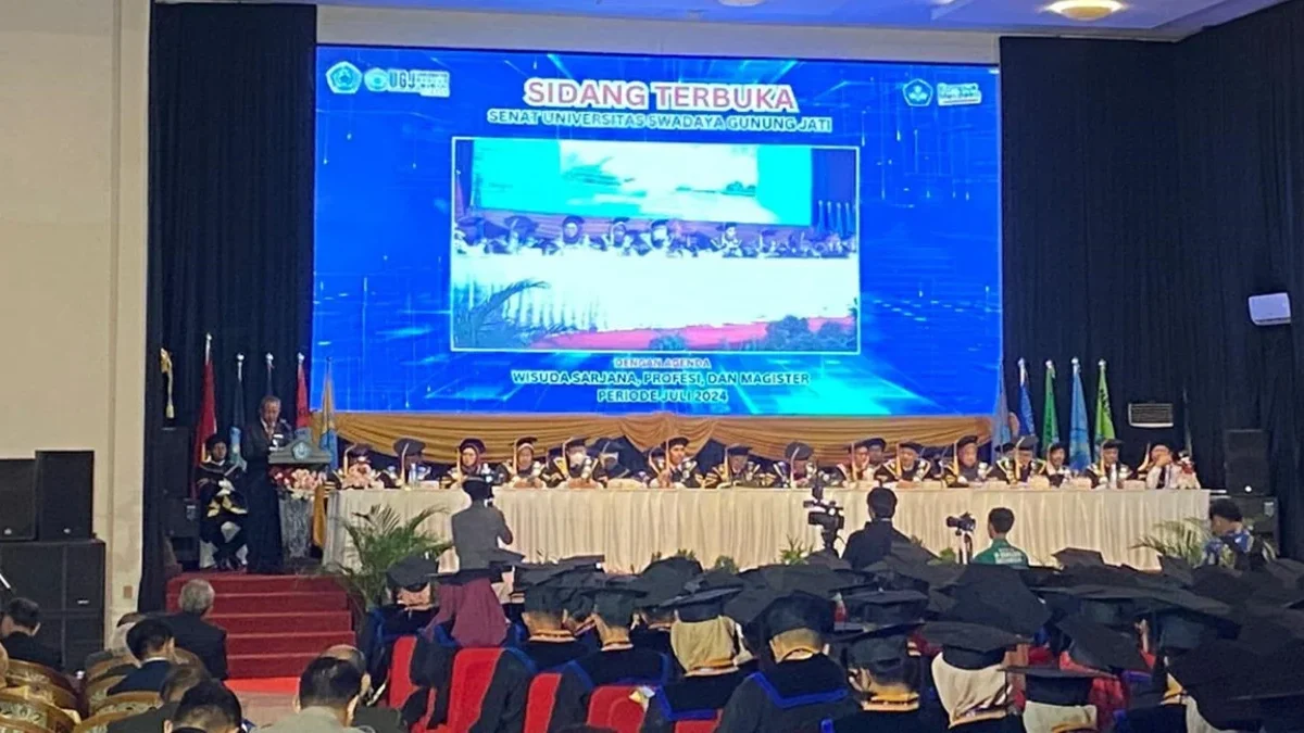 Universitas Swadaya Gunung Jati (UGJ) Cirebon menggelar prosesi wisuda sarjana dan pasca sarjana