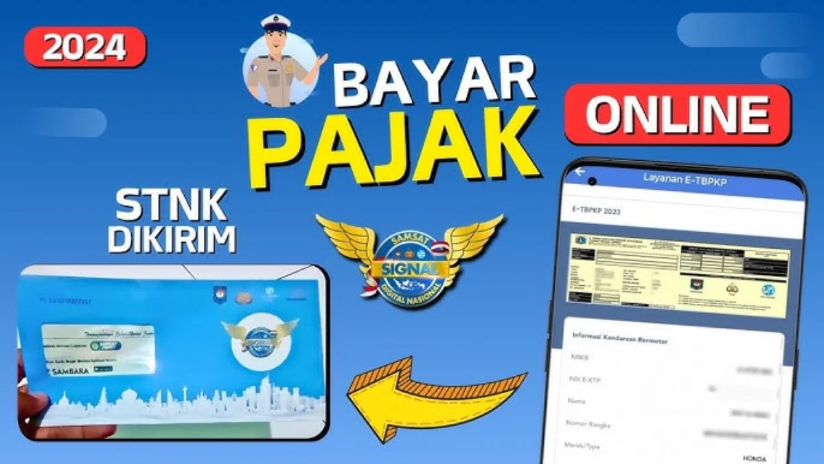 Cara Cek Bayar Pajak Motor Secara Online Lewat Ponsel Dan Website sumber gambar : youtube