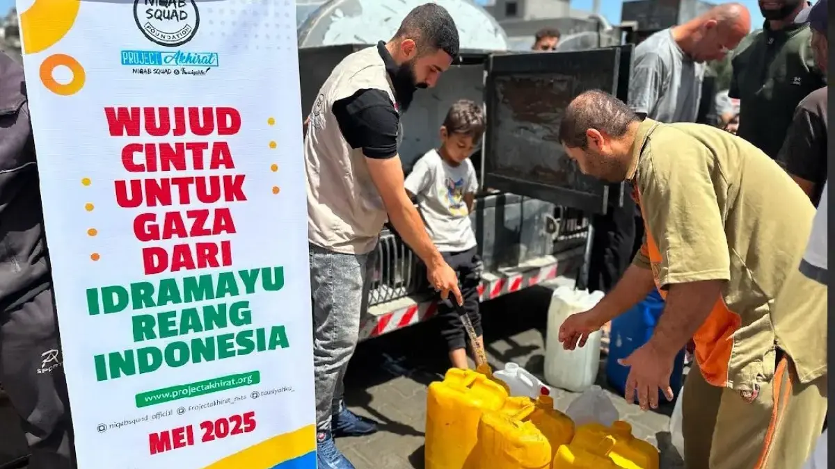 air bersih dari indramayu untuk gaza palestina