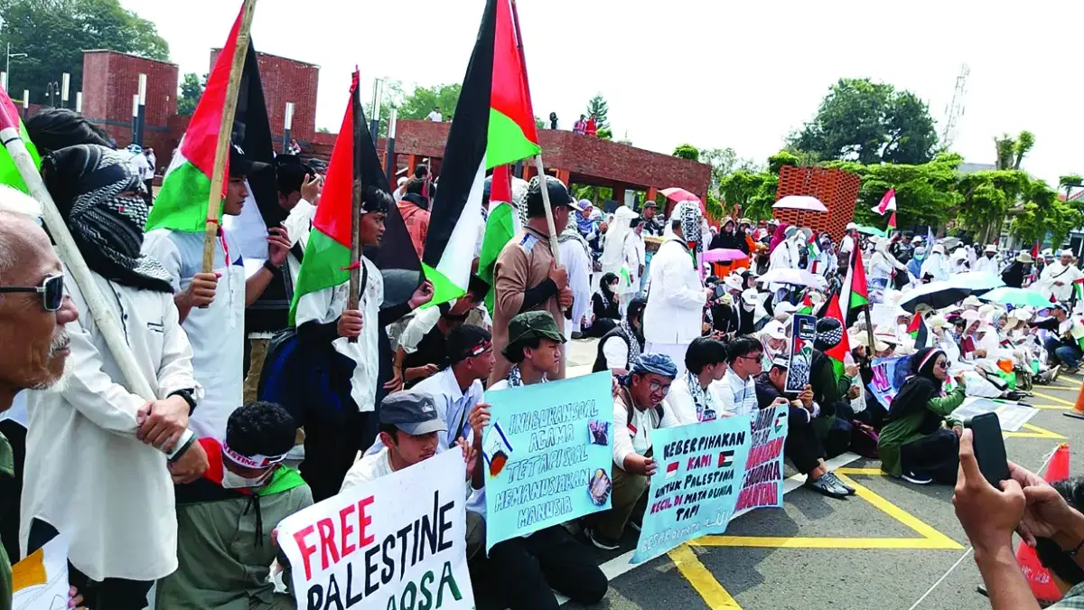 Aksi Bela Palestina di Majalengka