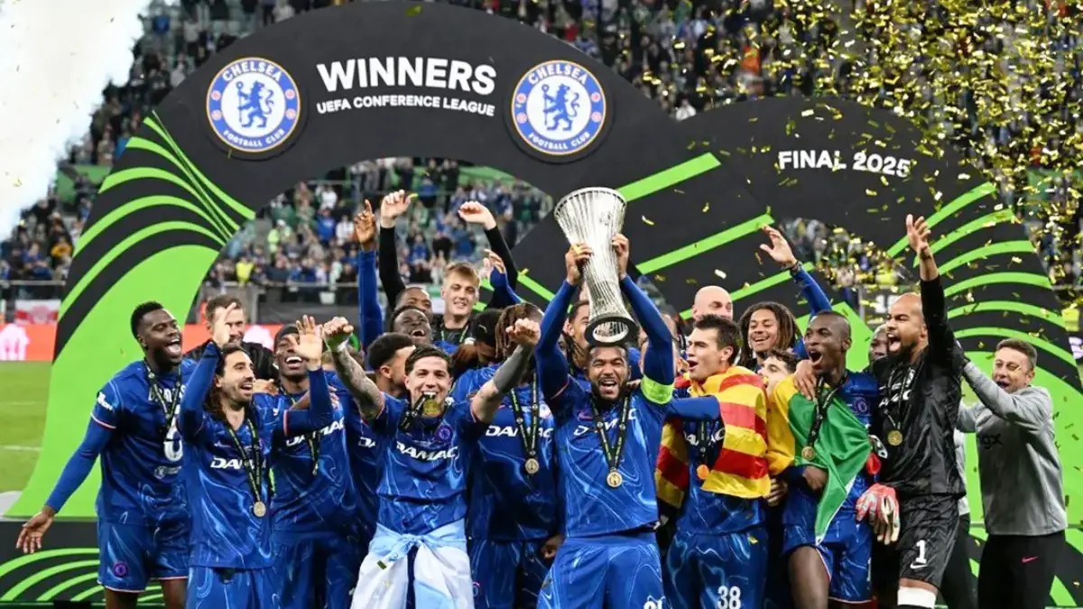 Chelsea selebrasi juara UEFA Conference League