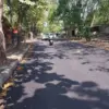Jalan di depan kantor Dishub Kota Cirebon