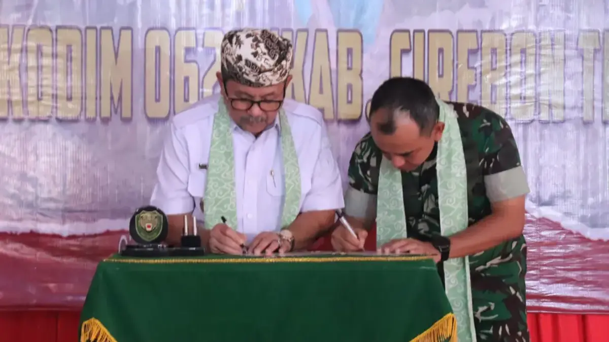 Bupati Cirebon Drs H Imron MAg dan Dandim 0620 Kabupaten Cirebon