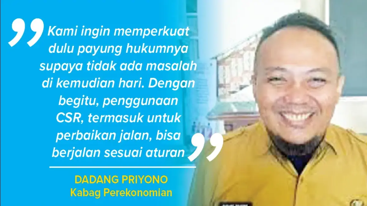 Kabag Perekonomian Setda Kabupaten Cirebon Dadang Priyono