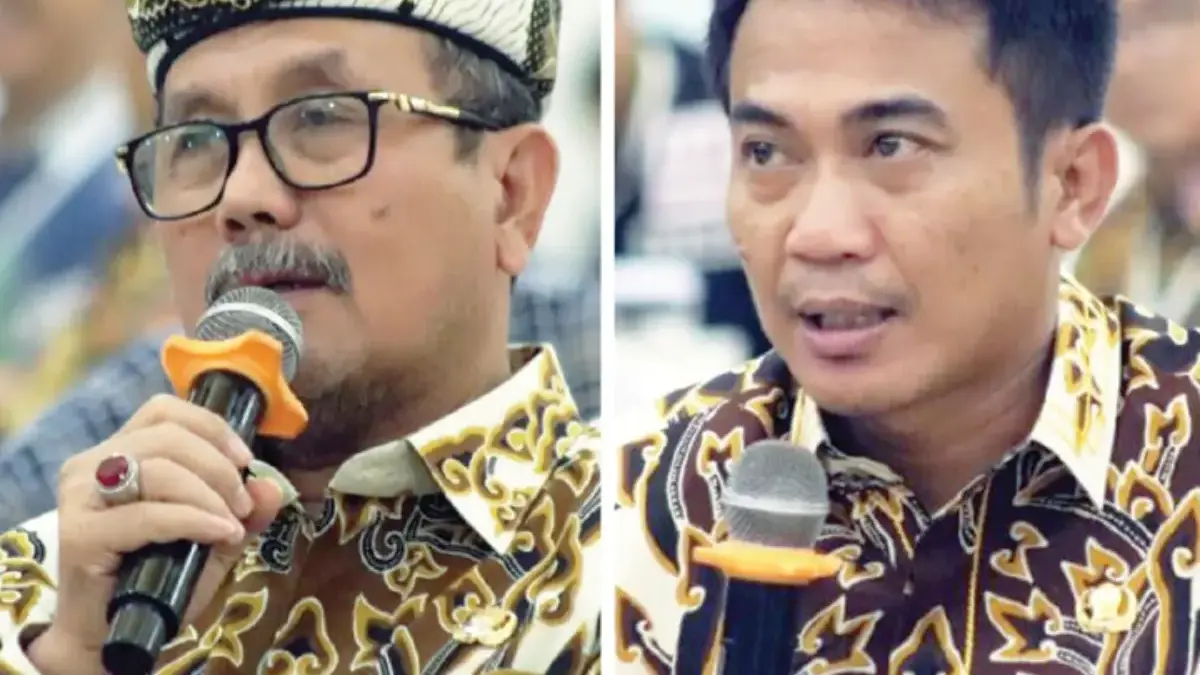Bupati Cirebon Drs H Imron MAg dan Wakil Bupati Cirebon H Agus Kurniawan Budiman