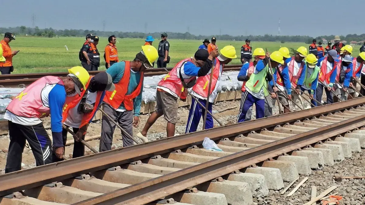 Penggantian bantalan beton