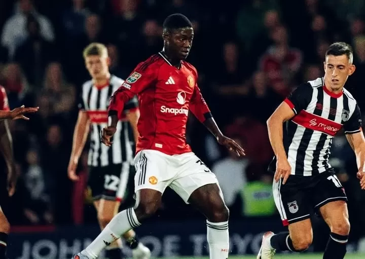 Grimsby Town saat melawan Manchester United