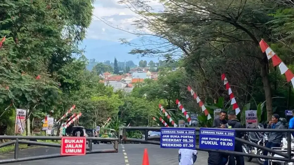 macan tutul lepas di lembang park zoo