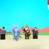 Upacara bendera di game Roblox