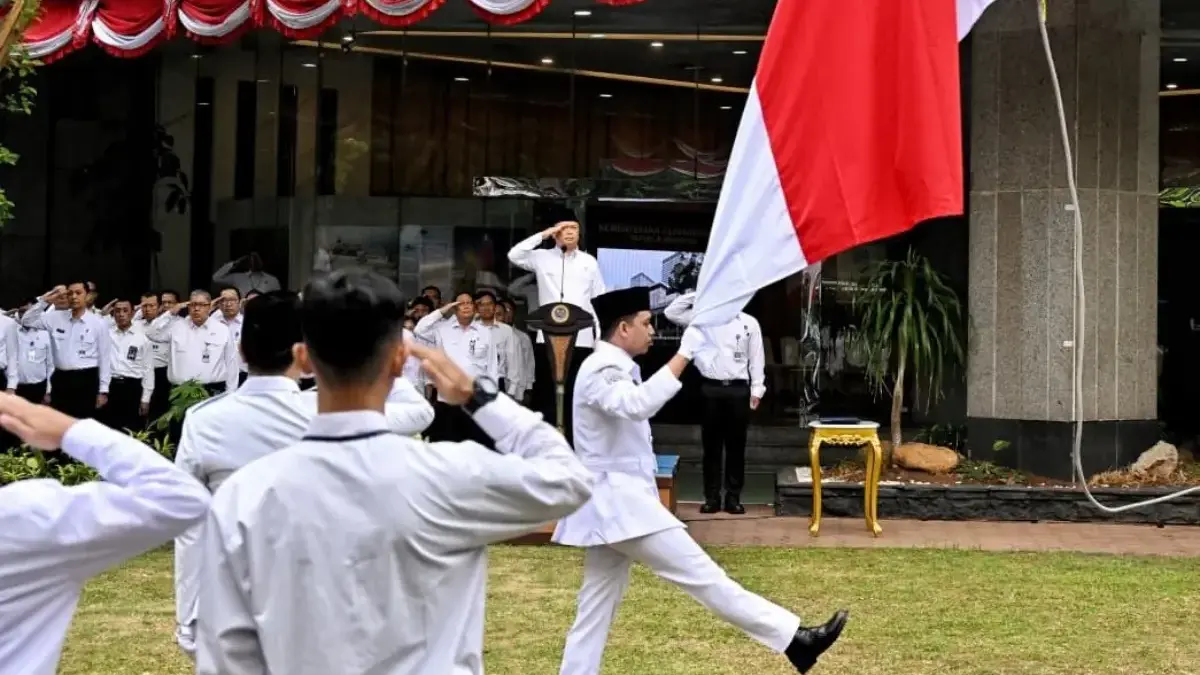 Upacara memperingati Hari Perhubungan Nasional