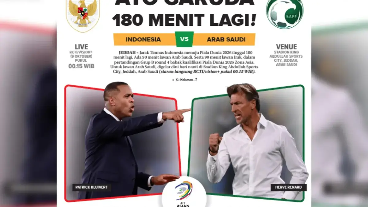 indonesia vs arab saudi laga kualifikasi piala dunia 2026