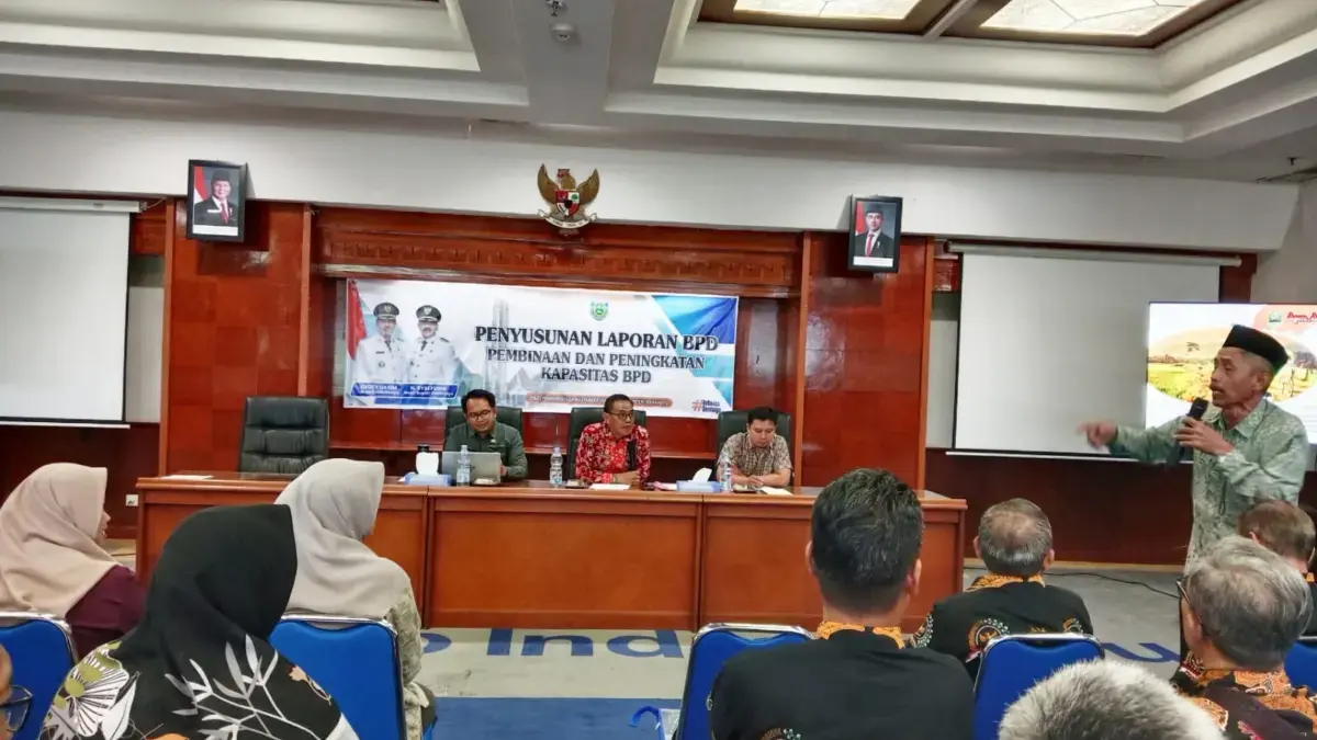DPMD Indramayu Gelar Pembinaan dan Peningkatan Kapasitas Anggota BPD DPMD Kabupaten Indramayu