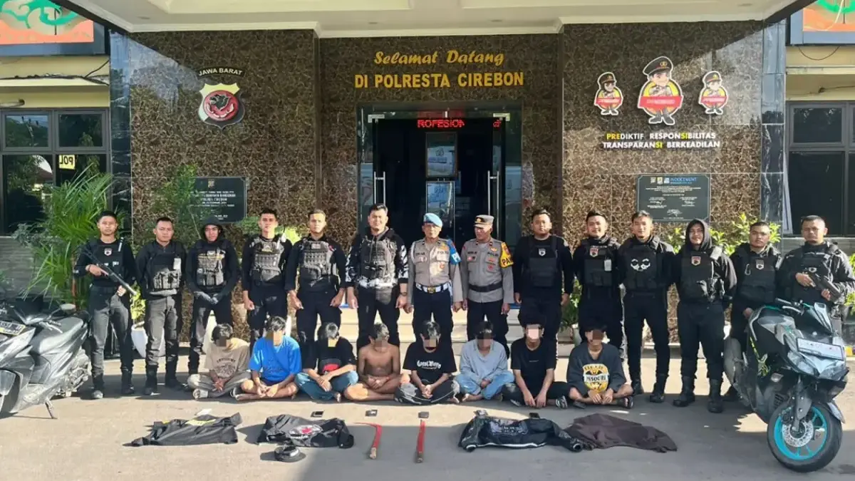 Hendak Tawuran, 8 Pemuda Arjawinangun Ditangkap Jajaran Polresta Cirebon Polresta Cirebon