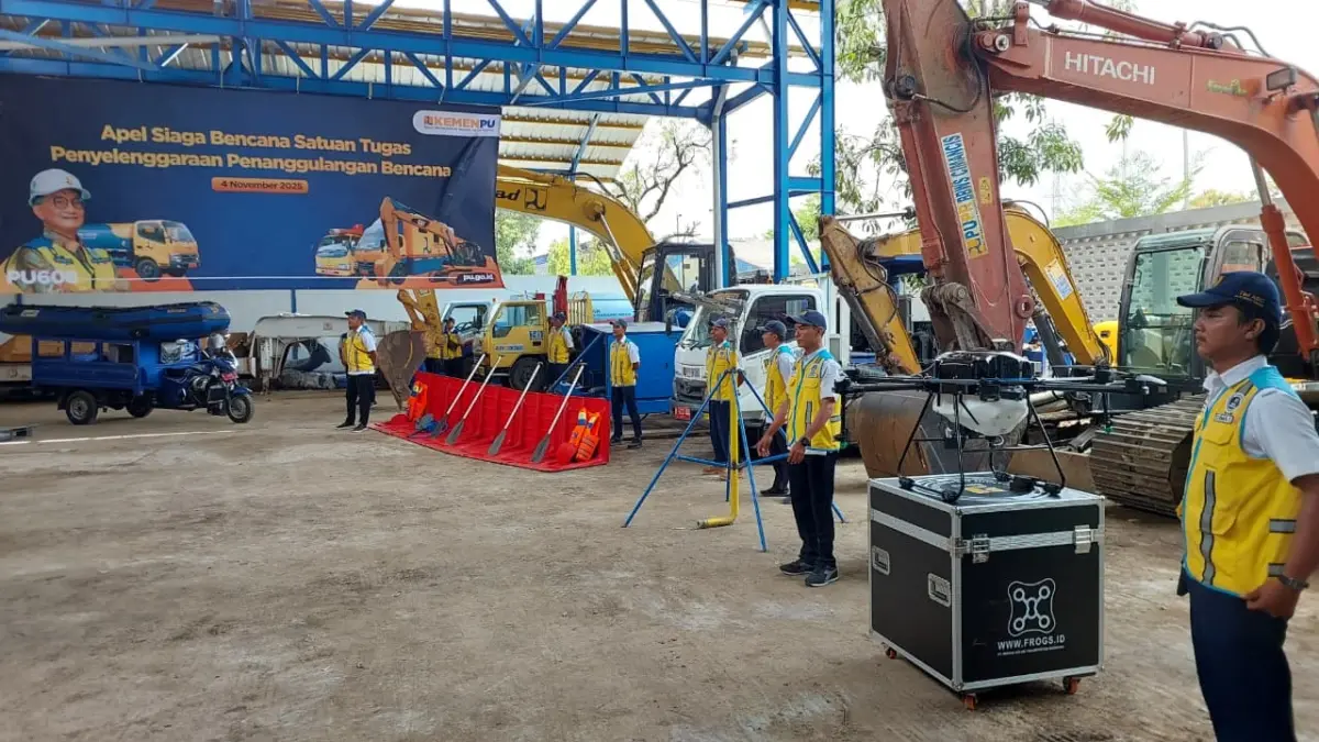 BBWS Cimanuk Cisanggarung Siagakan Alat Berat Hadapi Musim Hujan Apel Siaga Bencana