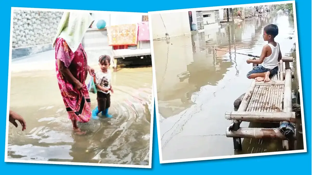 6 Bulan Ambulu Cirebon Terendam! Ribuan Rumah Kena Rob Setiap Hari, Ekonomi Warga Lumpuh banjir rob